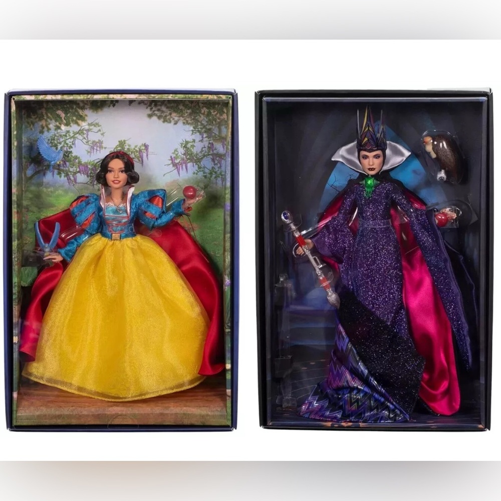 2025 Mattel Disney Snow White & Evil Queen Collectible Doll Set NIB🍎